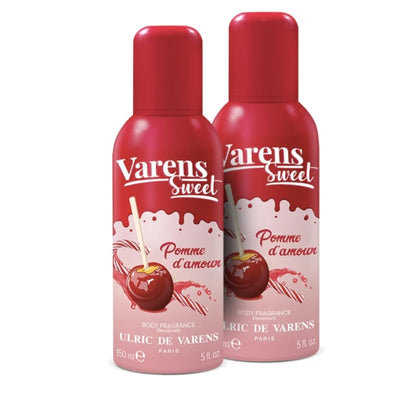 Déodorant & Parfum 2-en-1 Varens Sweet Pomme d’Amour – Lot de 2 x 150 ml