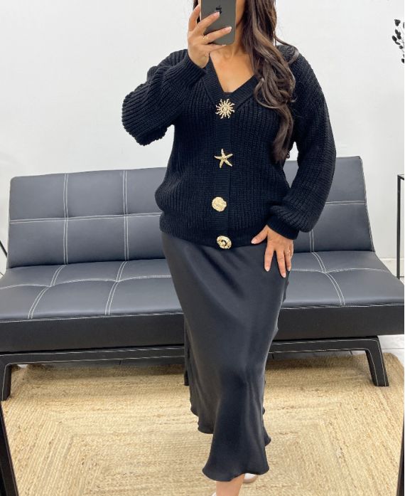 Gilet à Boutons Fantaisie – Chic et Douillet