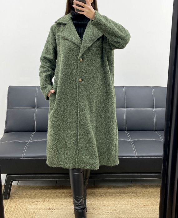 Manteau Long Oversize à Poils Doux