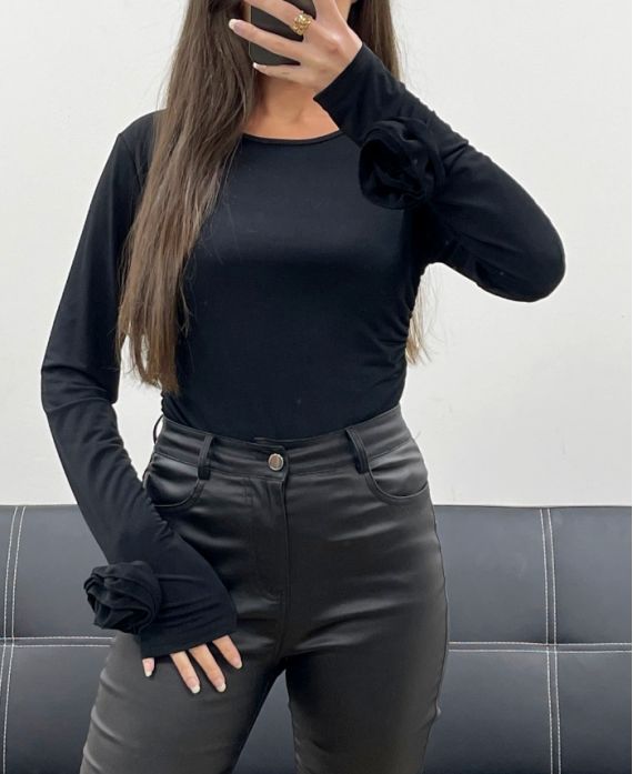 Top Cintré à Manches Fantaisie