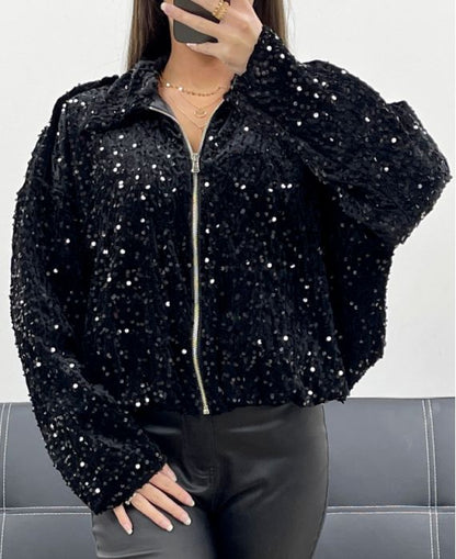 Veste zippée à Sequins